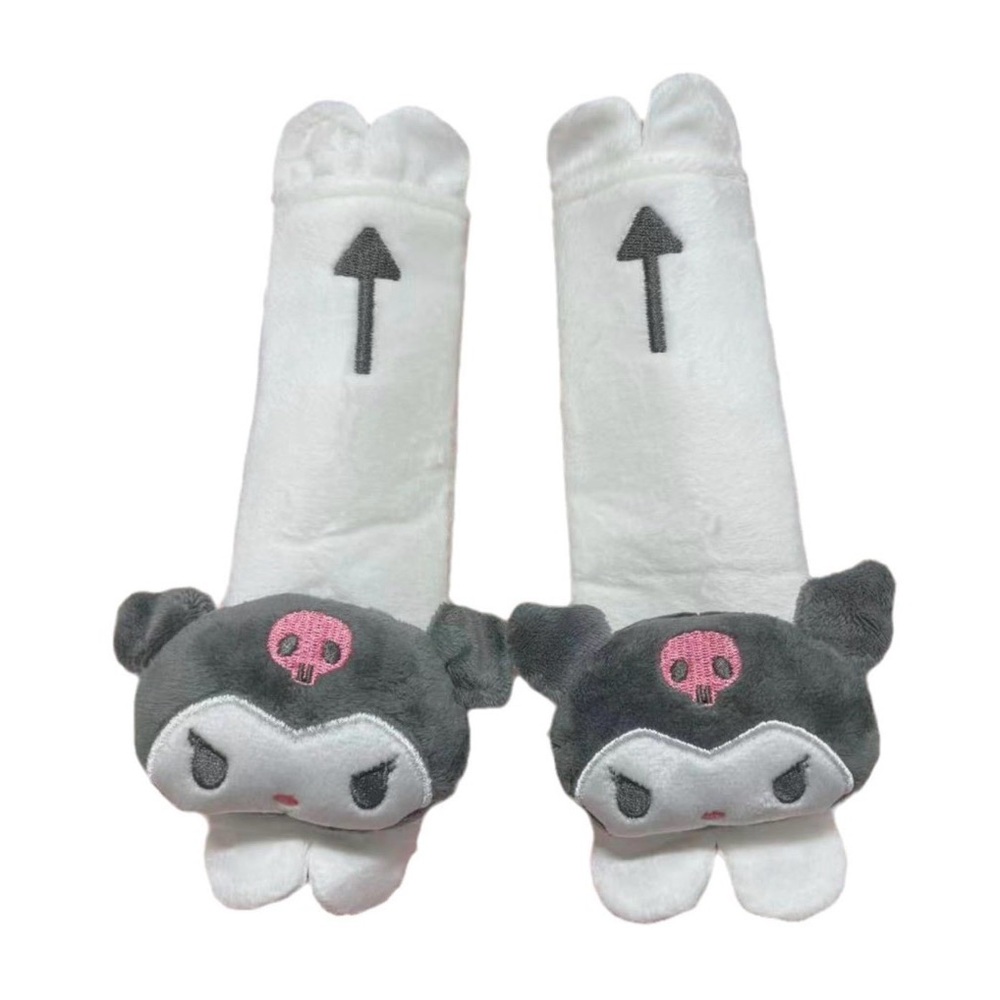 Kuromi My Melody White and gray Pink Seat Belt Cover